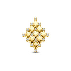 hanger diamant 0.09ct h si 17 mm 14K geelgoud - ruit