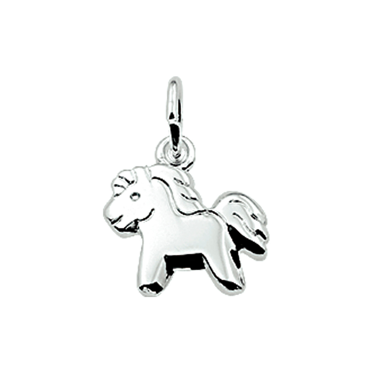 hanger paard zilver wit