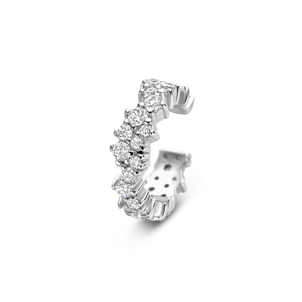 ear cuff zirkonia 13,5 mm zilver gerhodineerd
