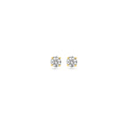 oorknoppen zirkonia 14K geelgoud