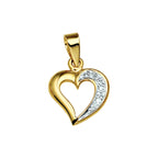 hanger hart diamant 0.018 ct. 14K geelgoud