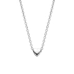 Halskette Herz 41 + 4 cm Silber rhodiniert