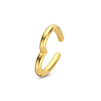 ear cuff hartje 14 mm 1 micron zilver verguld (geel)