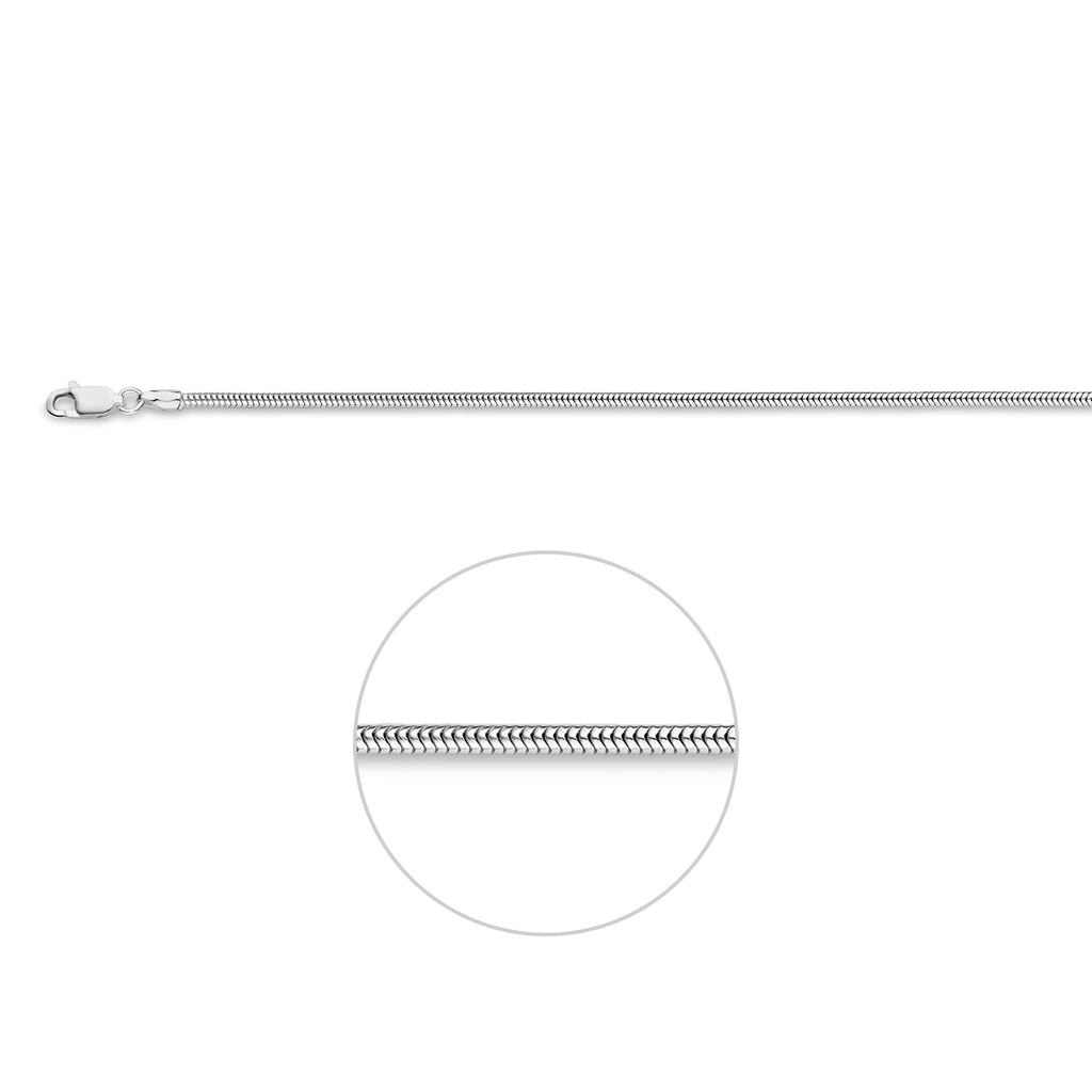 slang rond 2,0 mm zilver wit