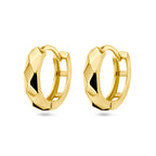 klapoorringen gediamanteerd 14K geelgoud