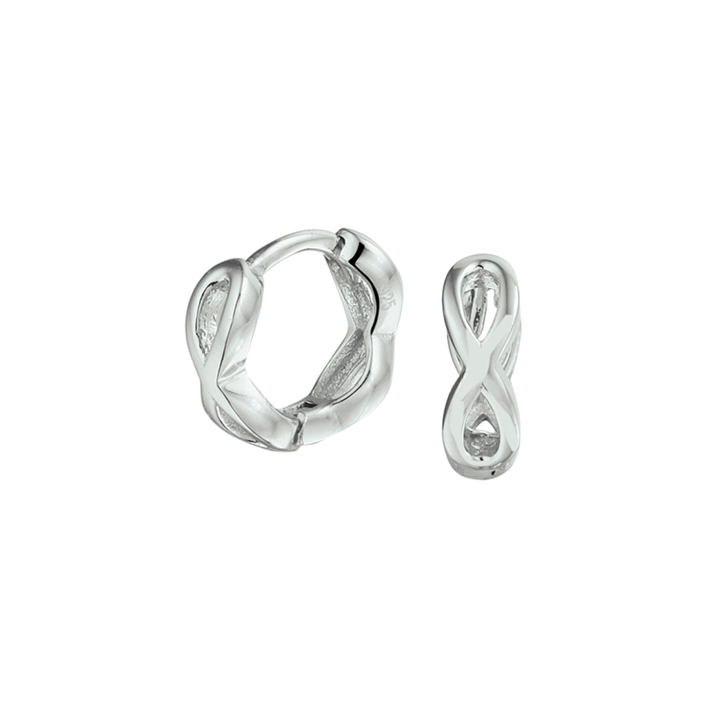 Ohrhänger Infinity Silber rhodiniert