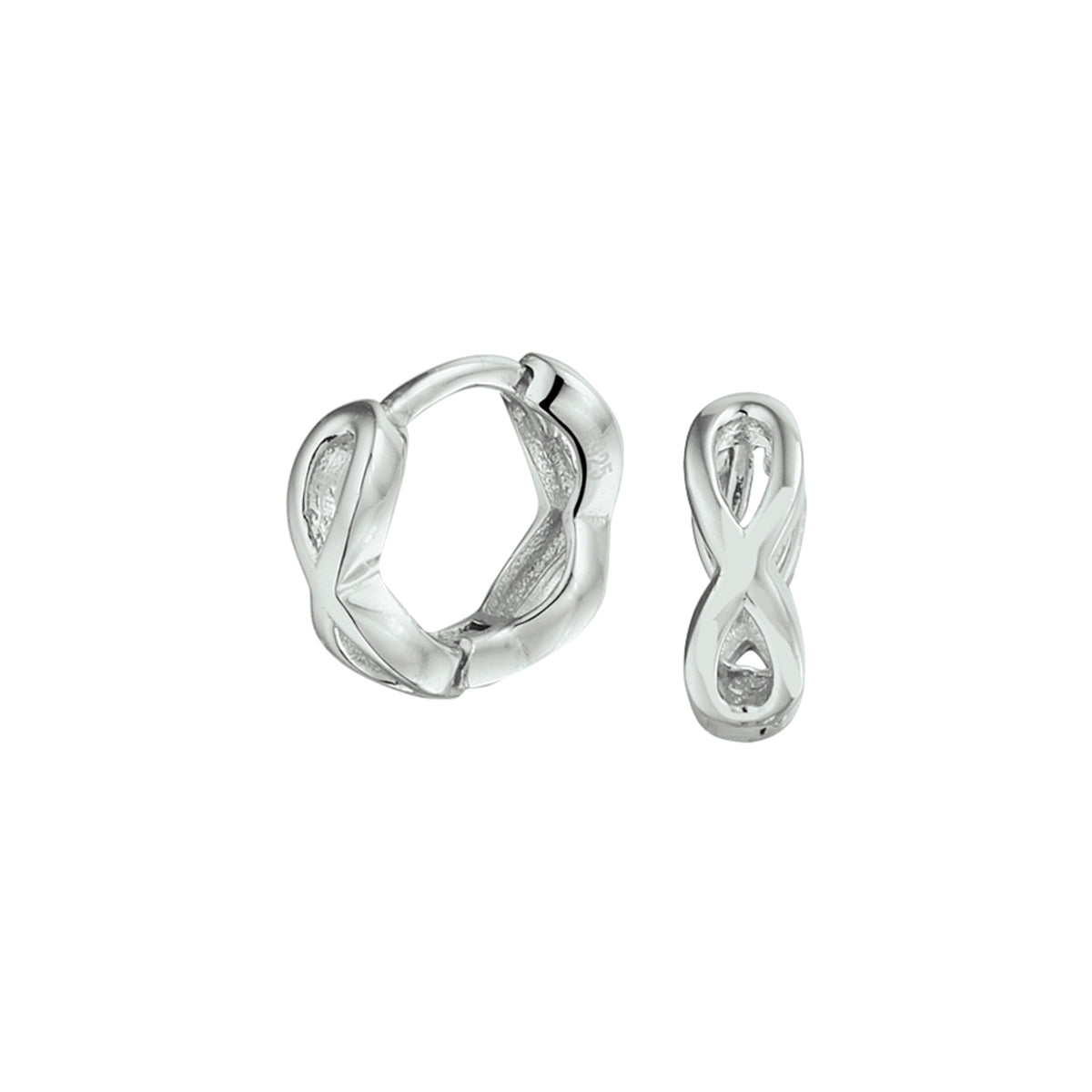 Ohrhänger Infinity Silber rhodiniert