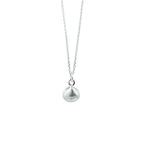 collier schelp 41 + 4 cm zilver wit