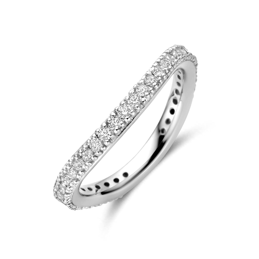 Ring Zirkonia Silber rhodiniert