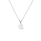 collier konijn 36 + 4 cm zilver gerhodineerd