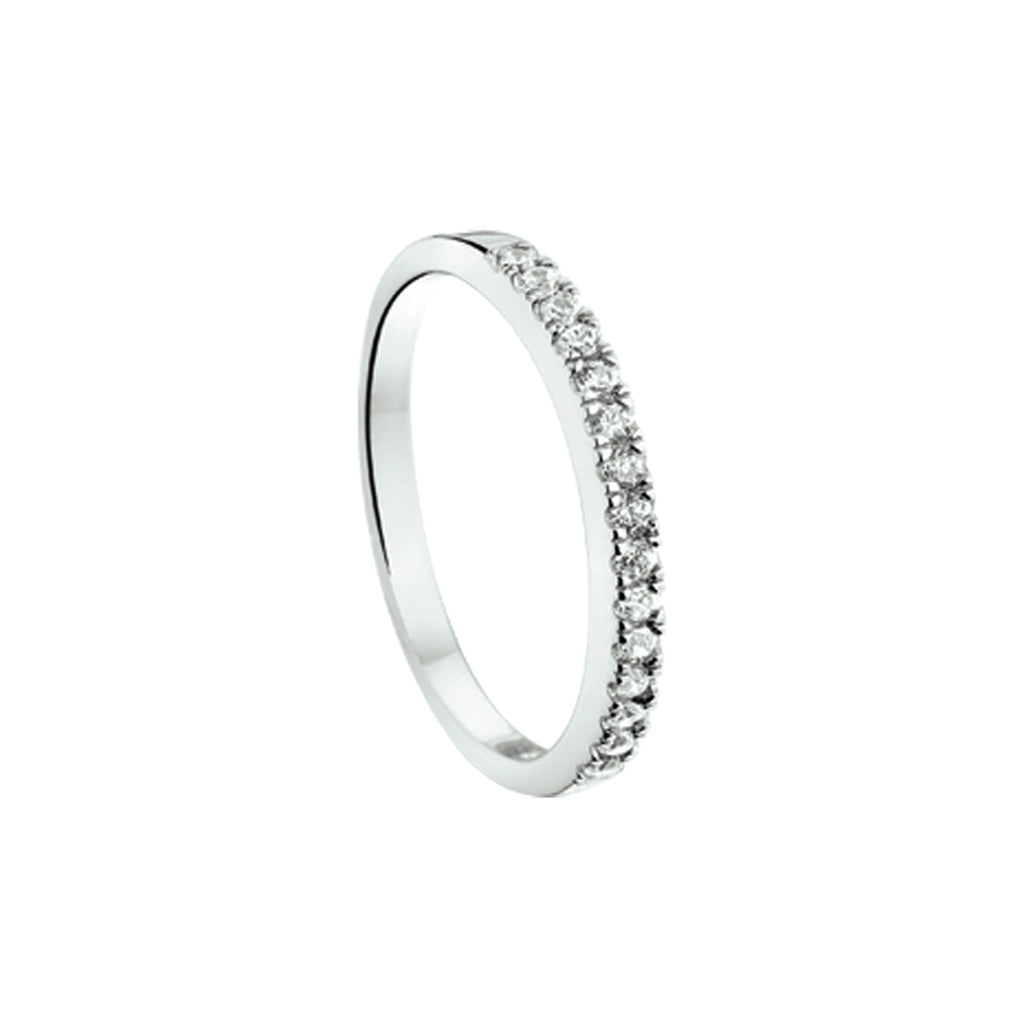 ring zirkonia zilver gerhodineerd
