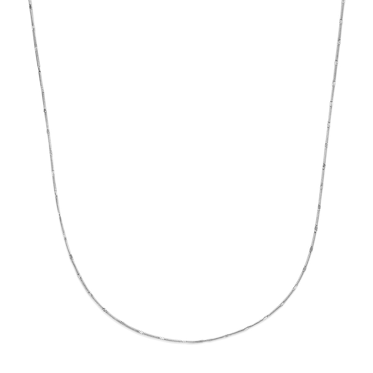 Halskette Schlangenkette rund 1,5 mm 41 + 4 cm Silber rhodiniert