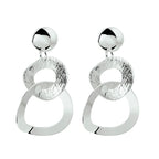 oorhangers rondjes zilver gerhodineerd