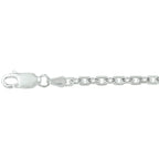 Anker, diamantiert, 2,5 mm, Silber weiß