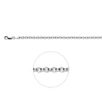 Jasseronkette 3,6 mm rhodiniert Silber