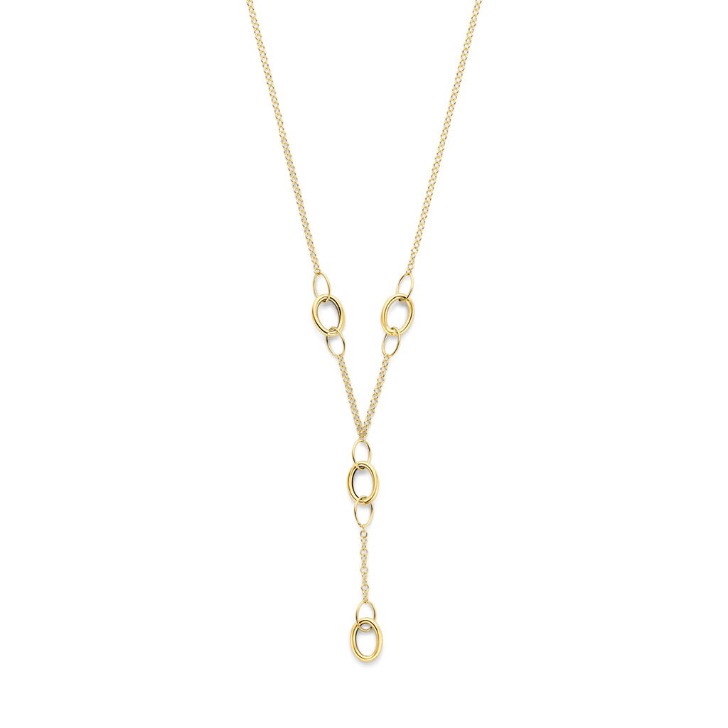 y-collier 42 + 3 cm 14K geelgoud