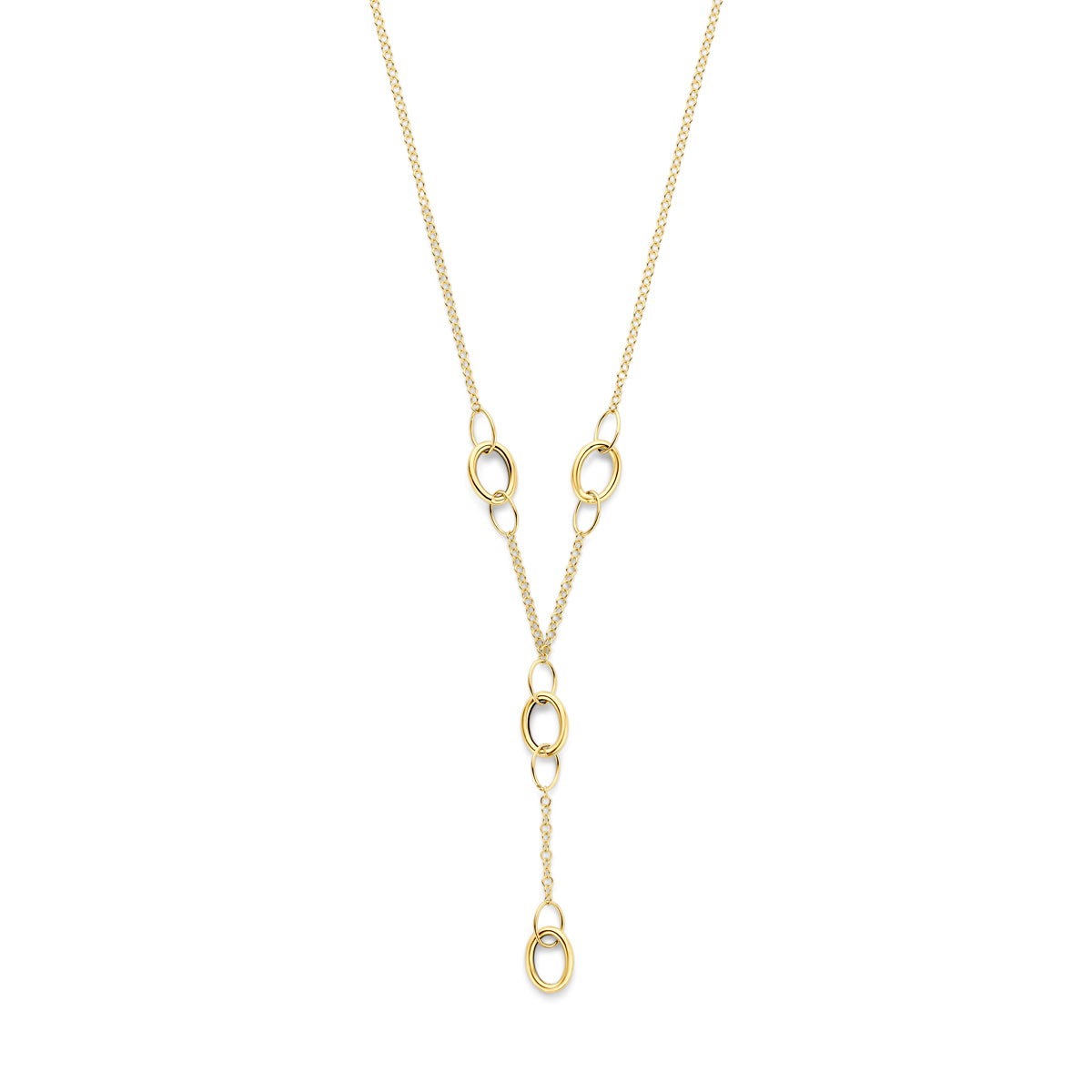 y-collier 42 + 3 cm 14K geelgoud