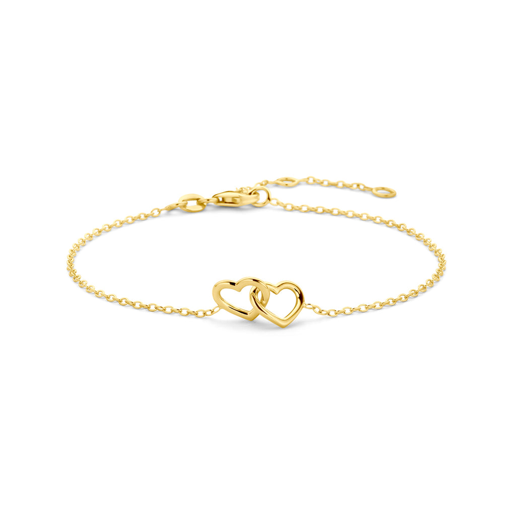 armband hartjes 16 - 17,5 - 19 cm 14K geelgoud