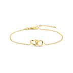 armband hartjes 16 - 17,5 - 19 cm 14K geelgoud