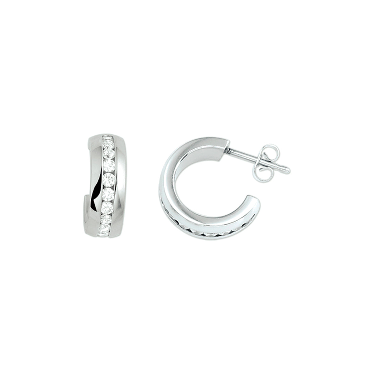 Ohrstecker aus Zirkonia-Edelstahl
