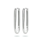 klapoorringen paperclip zilver gerhodineerd