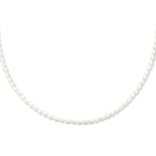 Halskette Perle 3,2 mm 40 + 5 cm 3 Mikron Silber vergoldet (gelb)
