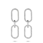 oorhangers zirkonia 33 mm zilver gerhodineerd