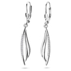 oorhangers zirkonia brisur haak 41 mm zilver gerhodineerd