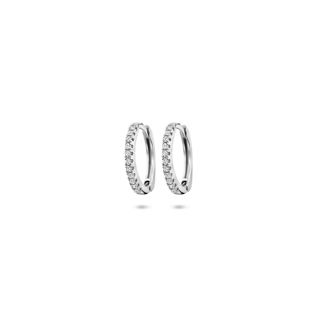 klapoorringen zirkonia zilver gerhodineerd