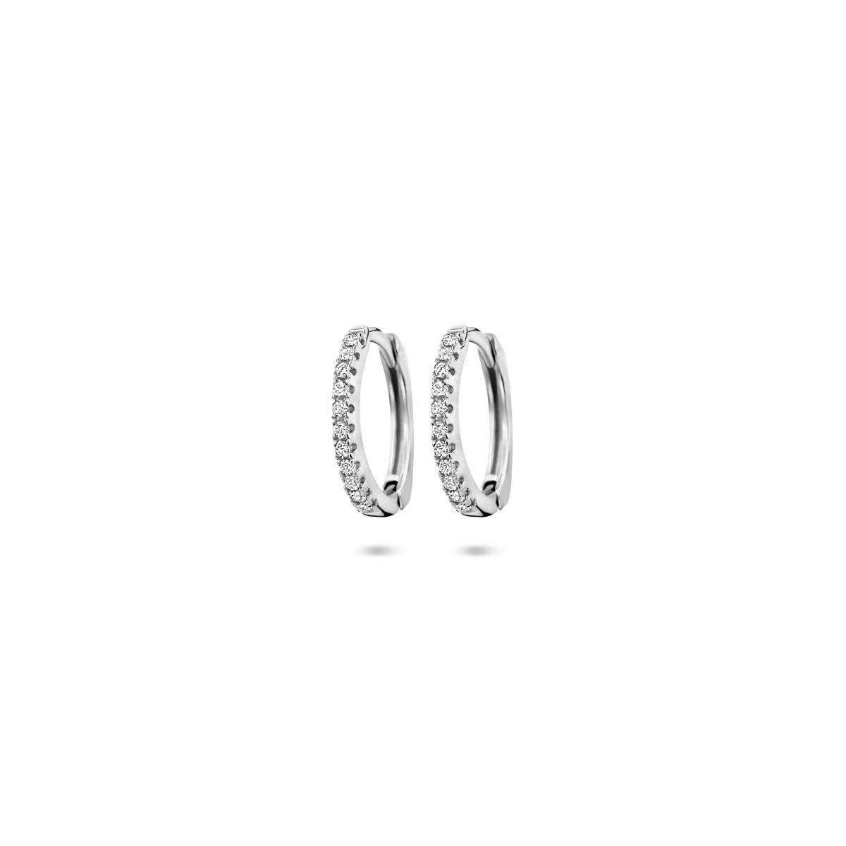 klapoorringen zirkonia zilver gerhodineerd