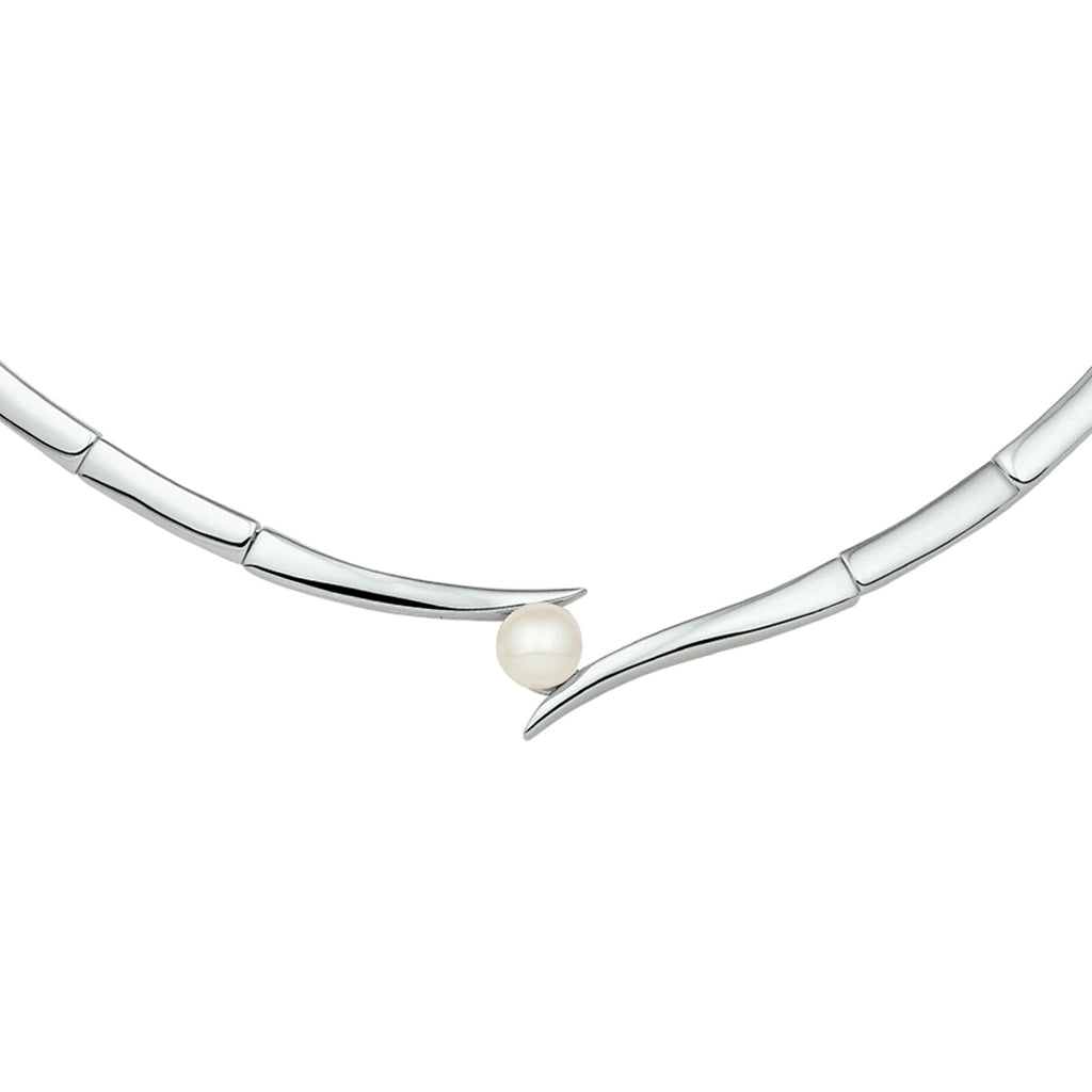 Halskette Distanzperle 42 + 3 cm Silber rhodiniert