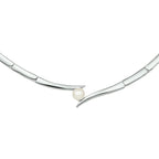 Halskette Distanzperle 42 + 3 cm Silber rhodiniert