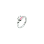Ring Krone Emaille Silber rhodiniert