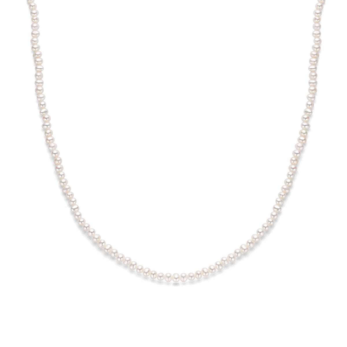 Halskette Perlen 41 + 4 cm Silber rhodiniert
