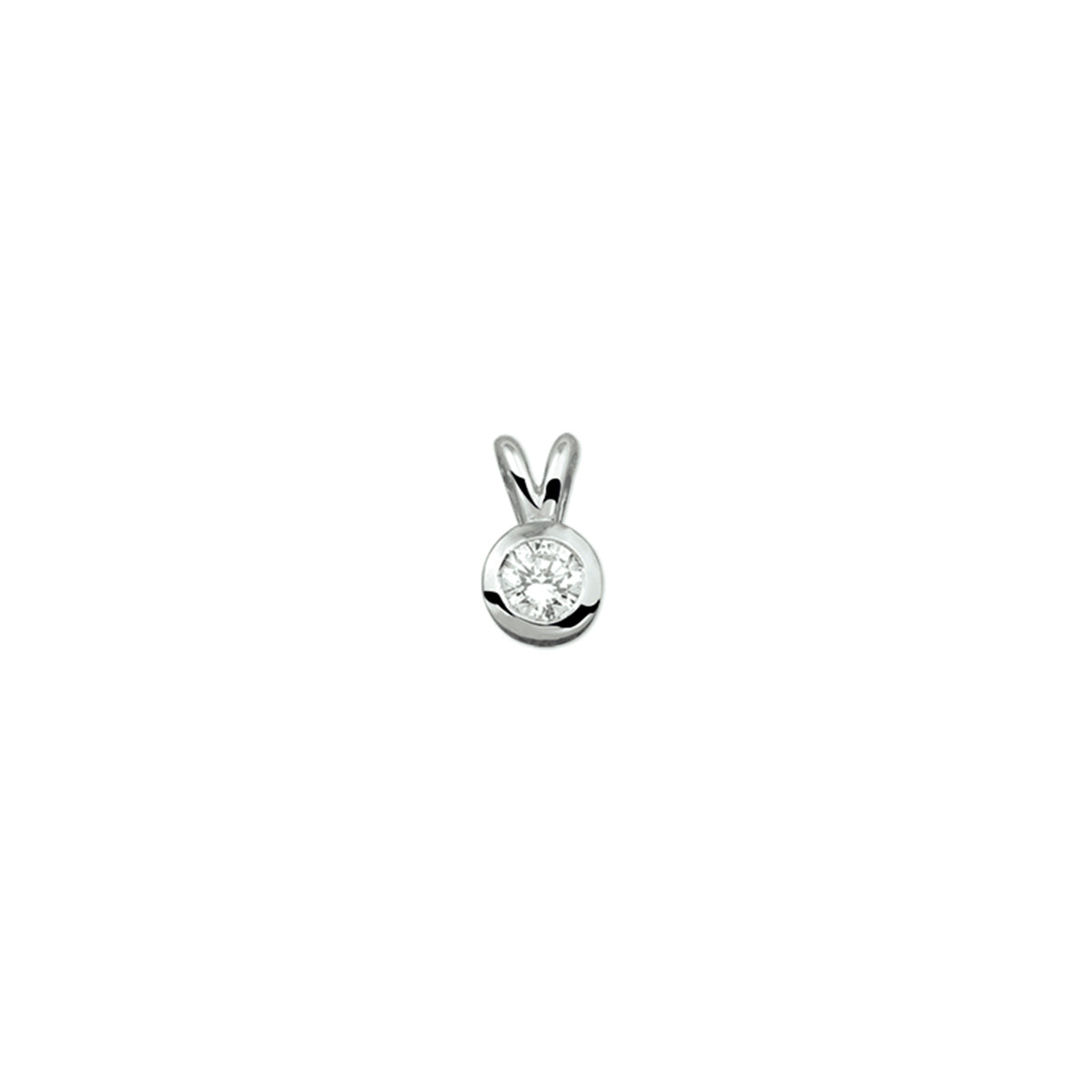 hanger zirkonia zilver gerhodineerd