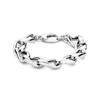 Armband 12 mm 18 + 2,5 cm Silber rhodiniert