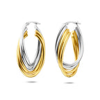 oorringen 35,5 mm 1 micron zilver verguld (geel/rhodium)