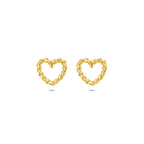 oorknoppen hartje gedraaid 8,5 mm 14K geelgoud