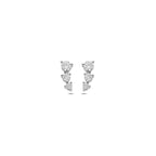 oorknoppen zirkonia 9 mm zilver gerhodineerd