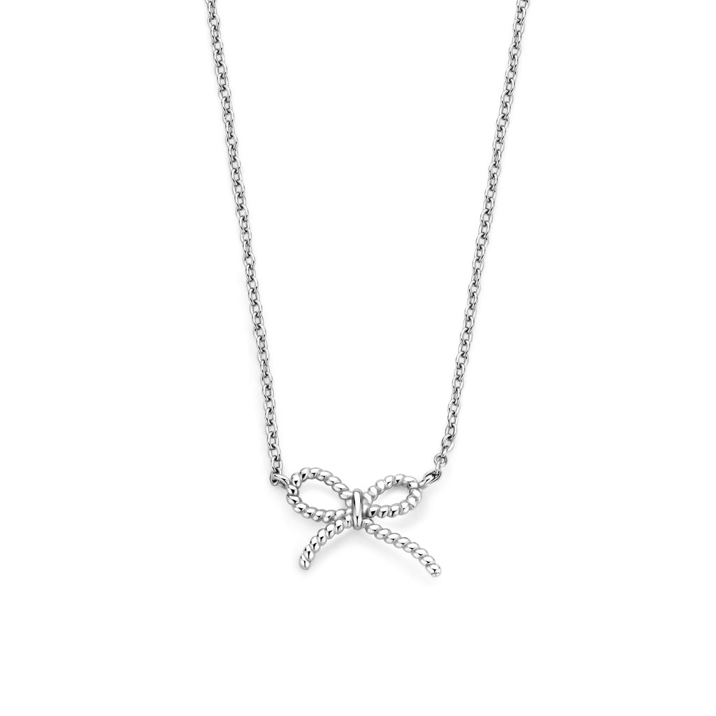 collier strik 40 + 4 cm zilver gerhodineerd