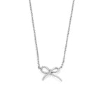 collier strik 40 + 4 cm zilver gerhodineerd