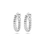 oorringen gedraaide buis 15 mm zilver gerhodineerd
