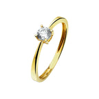ring zirkonia 14K geelgoud