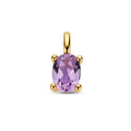 Anhänger Amethyst 12 mm 14K Gelbgold