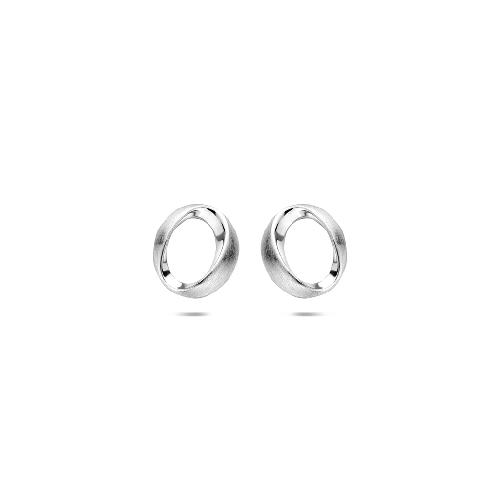 oorknoppen poli/mat 8,5 mm zilver gerhodineerd