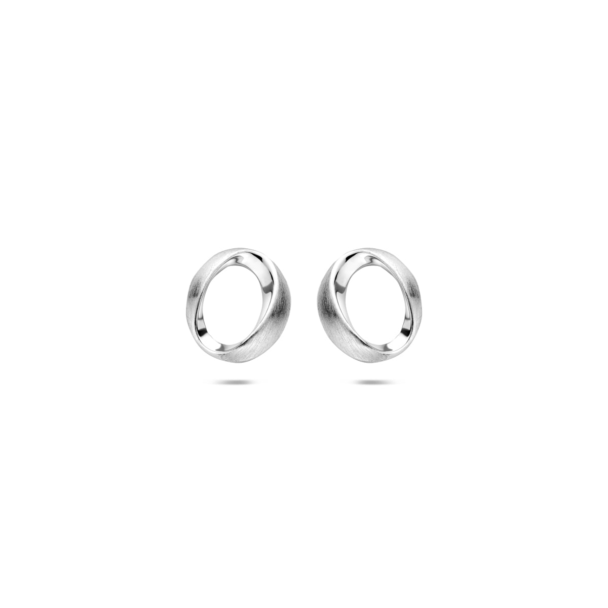 oorknoppen poli/mat 8,5 mm zilver gerhodineerd
