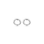 oorknoppen cirkel 6 mm zilver gerhodineerd