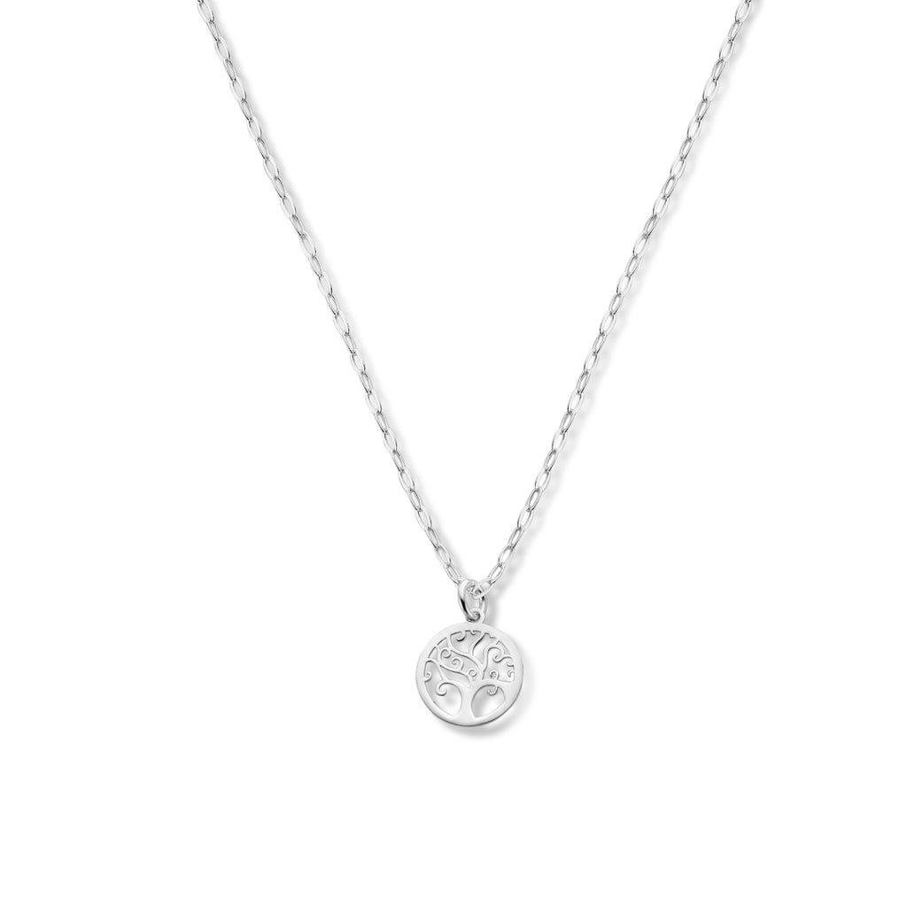 Lebensbaum Halskette 41 + 4 cm Silber rhodiniert