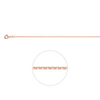 Ankerkette diamantgeschliffen 1,1 mm 14K Roségold