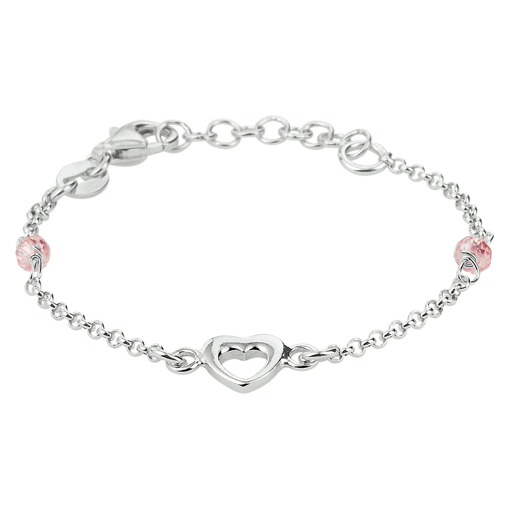 Armband Herz Silber rhodiniert
